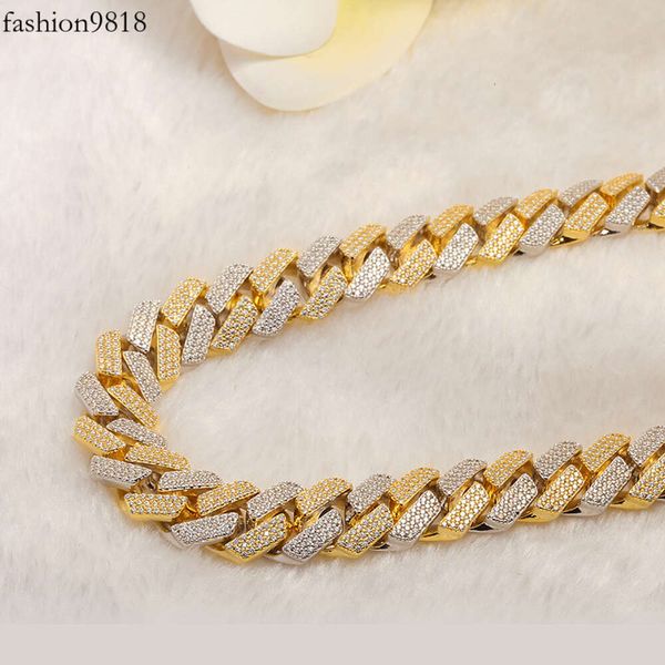 real moissanite diamond two tone 12mm cuban link necklace hip hop moissanite jewelry iced out diamond cuban link chain, Silver
real moissanite diamond two tone 12mm cuban link necklace hip hop moissanite jewelry iced out diamond cuban link chain, Silver