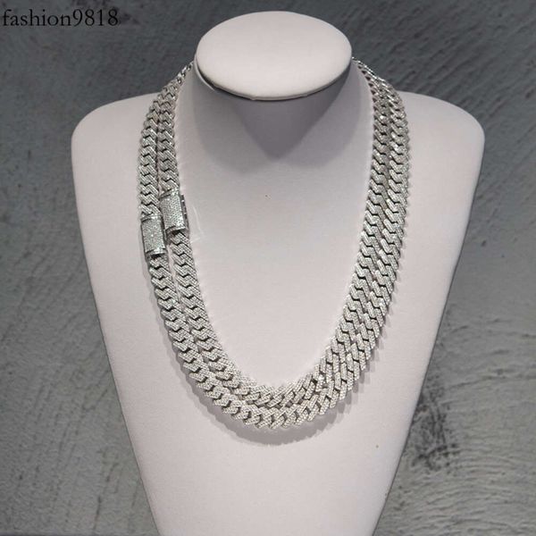 product fine jewelry necklace 10mm 12mm hip hop iced out 2 row diamond moissanite cuban link chains, Silver
product fine jewelry necklace 10mm 12mm hip hop iced out 2 row diamond moissanite cuban link chains, Silver