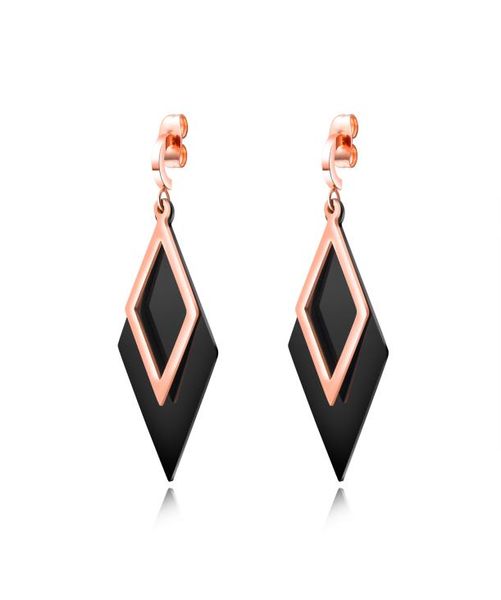 geometric diamond shaped drop earrings in stainless steel black rose gold stacking earrings5487423, Golden;silver
geometric diamond shaped drop earrings in stainless steel black rose gold stacking earrings5487423, Golden;silver
