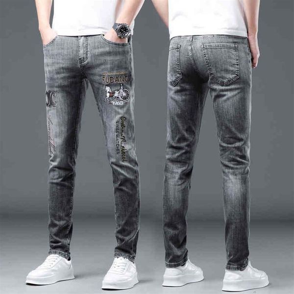european style plein brand jeans pants mens designer slim denim straight trousers for men y220414277c, Blue
european style plein brand jeans pants mens designer slim denim straight trousers for men y220414277c, Blue
