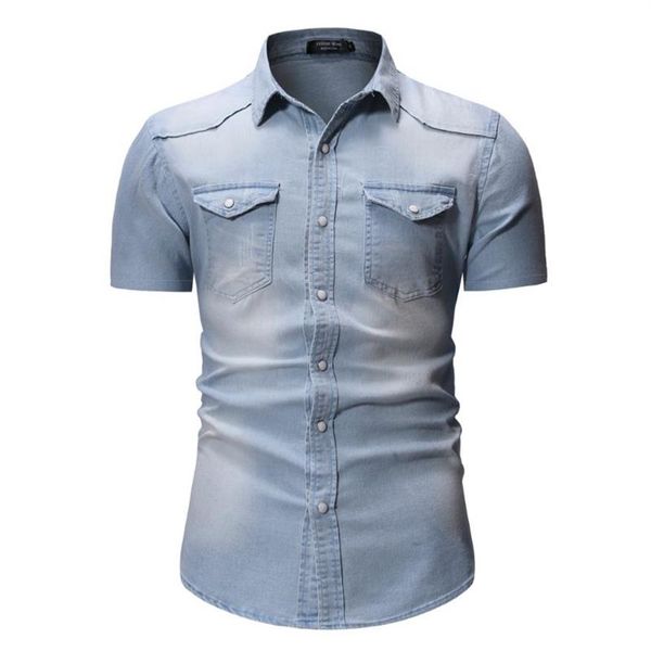 2020 summer denim new shirt men cotton jeans shirt fashion slim short sleeve cowboy male army stylish asian size 3xl331d, White;black
2020 summer denim new shirt men cotton jeans shirt fashion slim short sleeve cowboy male army stylish asian size 3xl331d, White;black