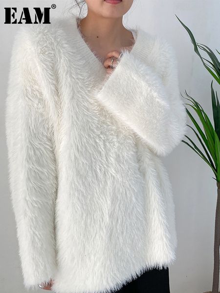 womens sweaters eam white elegant big size knitting sweater loose fit v neck long sleeve women pullovers fashion winter 1df3874 230811, White;black
womens sweaters eam white elegant big size knitting sweater loose fit v neck long sleeve women pullovers fashion winter 1df3874 230811, White;black