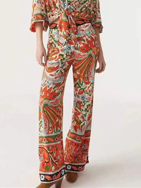 women's pants s 100 viscose women wide leg ethnic style printed vintage zipper female long trousers with pockets 230811, Black;white
women's pants s 100 viscose women wide leg ethnic style printed vintage zipper female long trousers with pockets 230811, Black;white