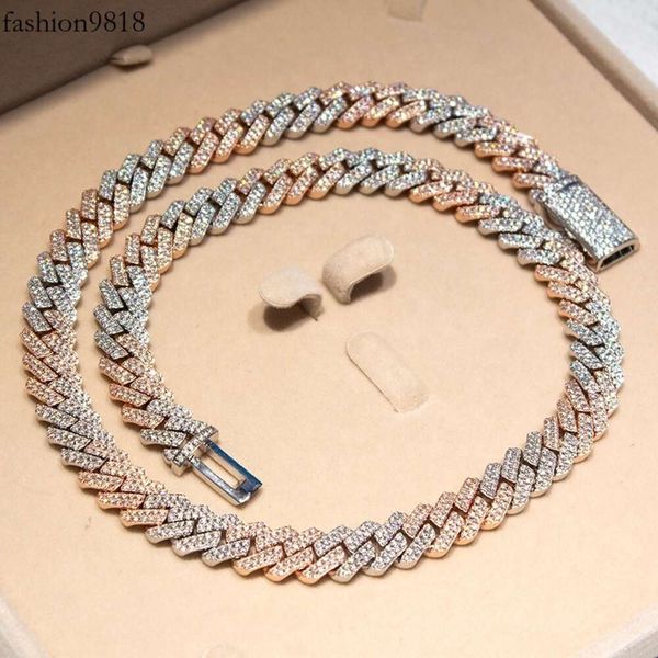 sparkling sterling sier 15mm two tone iced vvs moissanite diamond cuban link chain for men, Silver
sparkling sterling sier 15mm two tone iced vvs moissanite diamond cuban link chain for men, Silver