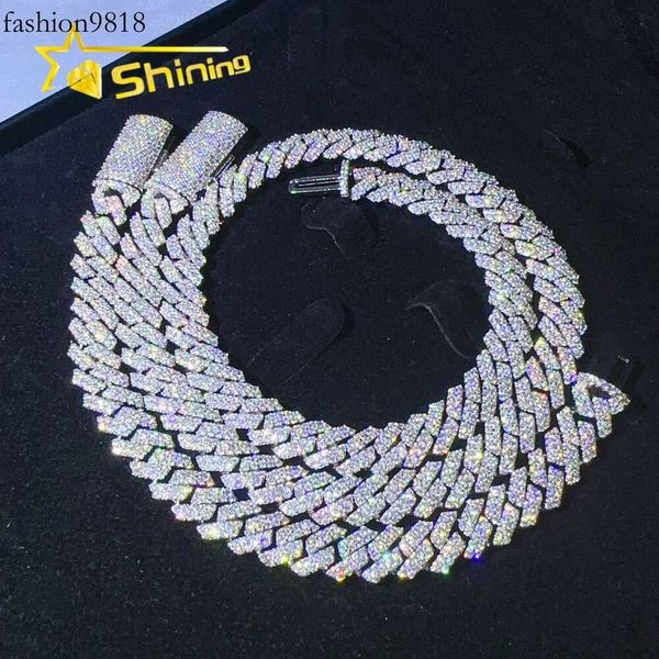 fashion jewelry men iced out cuban link chains long clasp moissanite cuban necklace sier pendant necklace, Silver
fashion jewelry men iced out cuban link chains long clasp moissanite cuban necklace sier pendant necklace, Silver