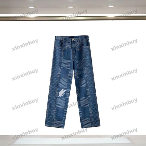 xinxinbuy men women designer pant plaid destroyed jacquard letter embroidery washed jeans denim casual pants black blue s-2xl282g, Black;brown
xinxinbuy men women designer pant plaid destroyed jacquard letter embroidery washed jeans denim casual pants black blue s-2xl282g, Black;brown