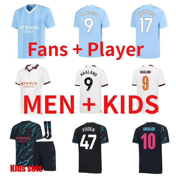 23 24 haaland alvarez soccer jerseys rodrigo kovacic grealish de bruyne foden mahrez bernardo 2023 2024 mans cities football shirts men kids, Black;yellow
23 24 haaland alvarez soccer jerseys rodrigo kovacic grealish de bruyne foden mahrez bernardo 2023 2024 mans cities football shirts men kids, Black;yellow