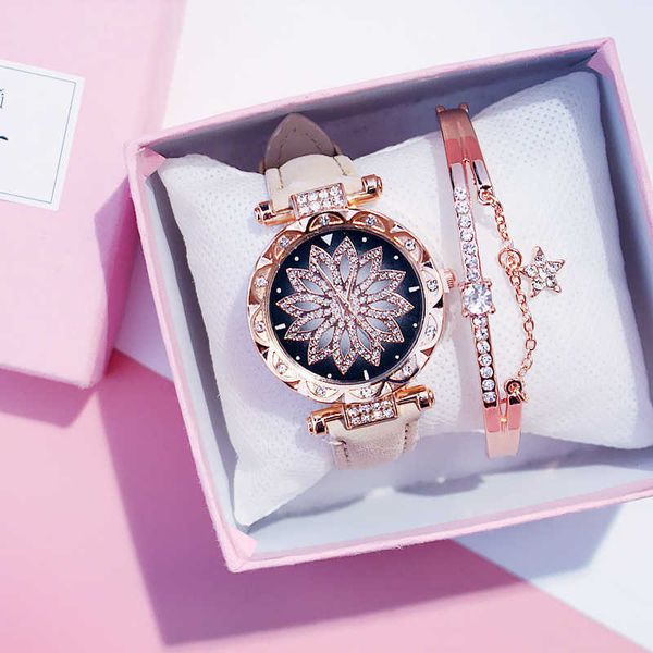 lotos jewelry starry sky women watches bracelet set casual leather sports quartz watch, White;black
lotos jewelry starry sky women watches bracelet set casual leather sports quartz watch, White;black