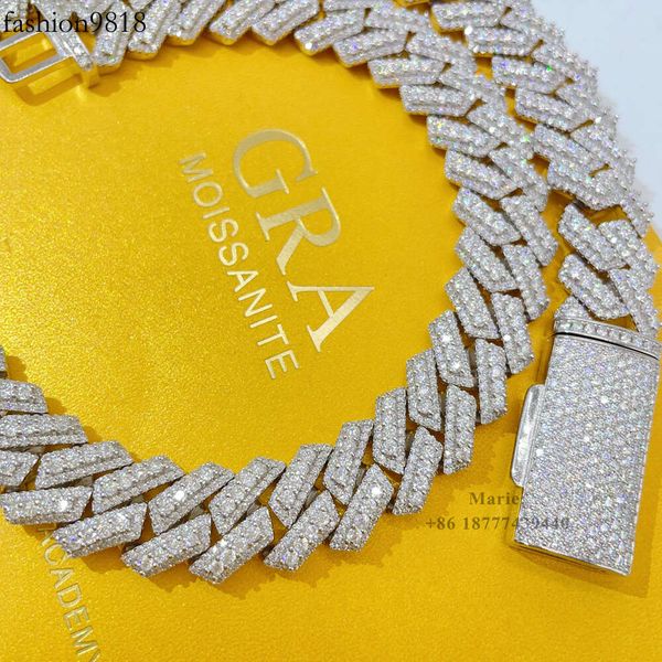 15mm hip hop jewelry cuban link moissanite diamond cuban link bracelet hip hop necklace pass diamond test, Silver
15mm hip hop jewelry cuban link moissanite diamond cuban link bracelet hip hop necklace pass diamond test, Silver