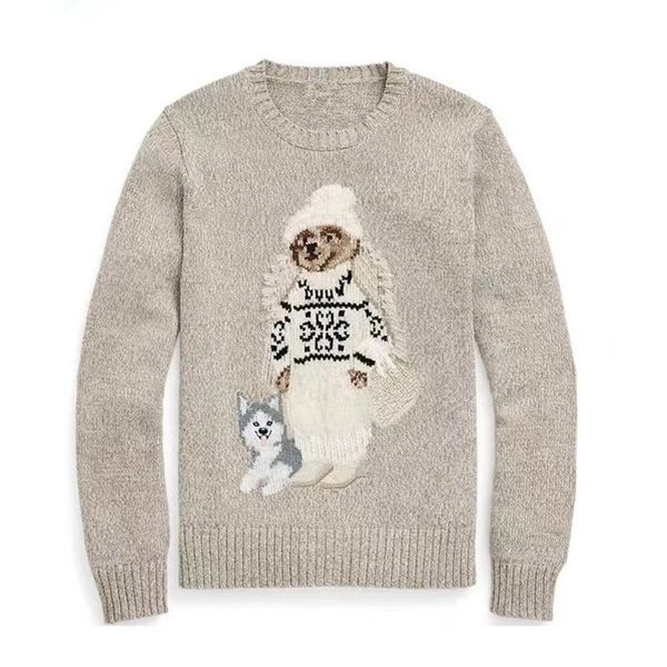 women's sweaters 2023 style bear round neck sweater casual pull autumn and winter wear long stretched 230811, White;black
women's sweaters 2023 style bear round neck sweater casual pull autumn and winter wear long stretched 230811, White;black