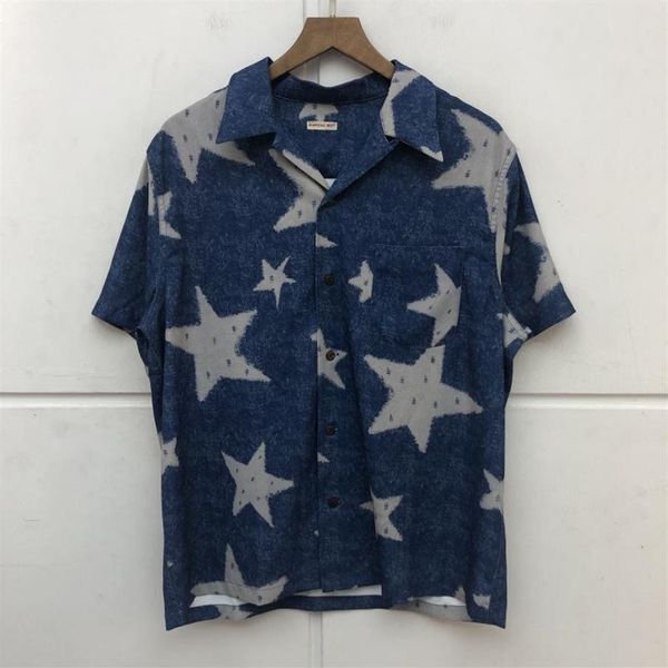 men's casual shirts blue kapital shirt men women quality vintage star pattern hawaiian fashion tees253k, White;black
men's casual shirts blue kapital shirt men women quality vintage star pattern hawaiian fashion tees253k, White;black