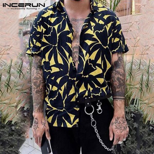 incerun summer men hawaiian shirt printed short sleeve 2020 lapel casual blouse breathable beach shirts camisa streetwear s-3xl224i, White;black
incerun summer men hawaiian shirt printed short sleeve 2020 lapel casual blouse breathable beach shirts camisa streetwear s-3xl224i, White;black
