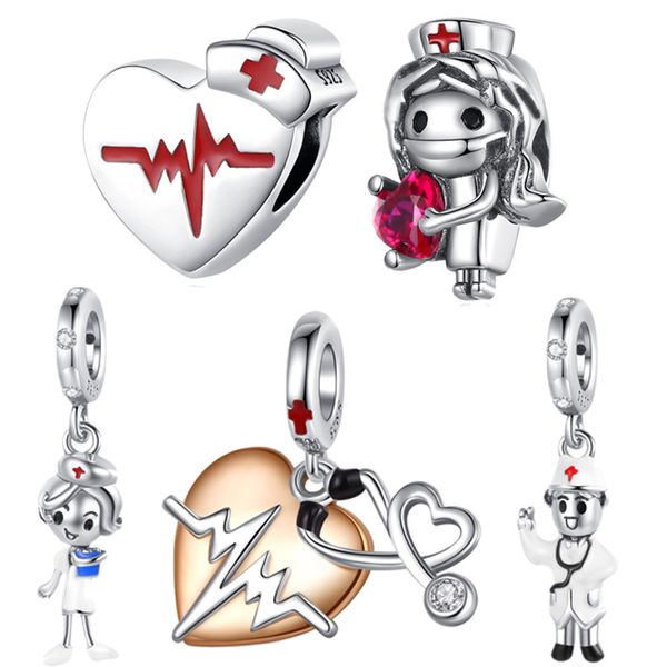designer jewelry 925 sterling silver charms bracelets fixing clip diy fit pandora bracelet for women necklace accessories medical doctor lov, Bronze;silver
designer jewelry 925 sterling silver charms bracelets fixing clip diy fit pandora bracelet for women necklace accessories medical doctor lov, Bronze;silver