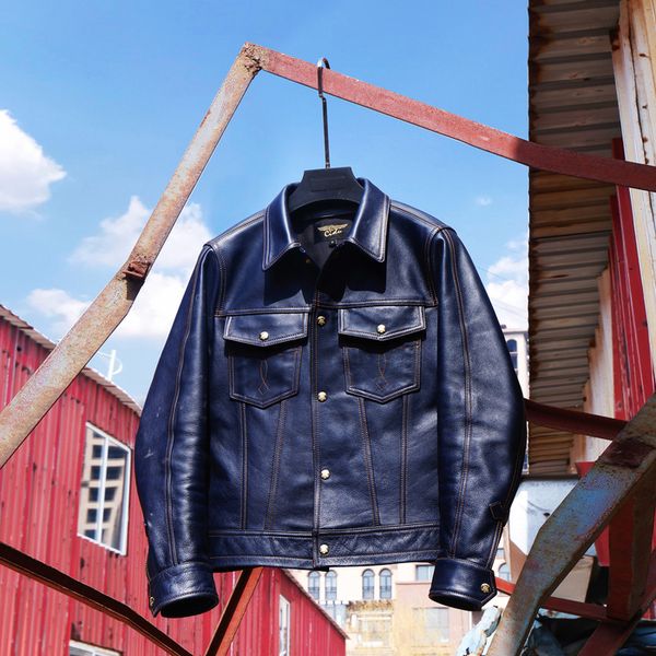 men's jackets tailor brando j59 asian size zealand calfskin indigo pure plant dyed 507 denim workwear fashion jacket 230811, Black;brown
men's jackets tailor brando j59 asian size zealand calfskin indigo pure plant dyed 507 denim workwear fashion jacket 230811, Black;brown