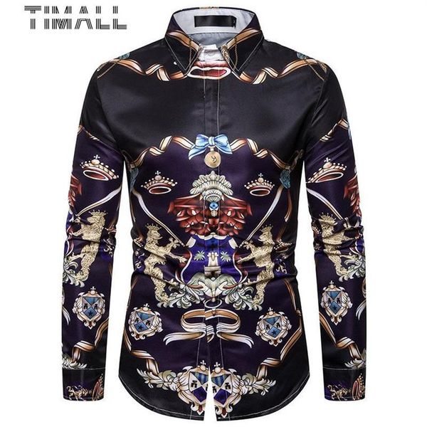 timallnew men's shirts autumn vintage gold print men's long sleeve shirt camisa masculina245l, White;black
timallnew men's shirts autumn vintage gold print men's long sleeve shirt camisa masculina245l, White;black