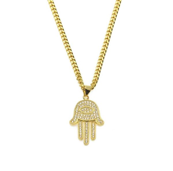 zircon fatima hand pendant gold color copper material bling crystal luck hand palm necklace chain for women8322129, Silver
zircon fatima hand pendant gold color copper material bling crystal luck hand palm necklace chain for women8322129, Silver