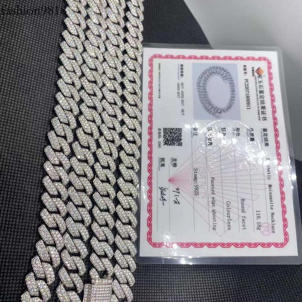 original sier jewelry hip hop iced out jewelry vvs moissanite diamond men miami cuban link chain 14mm necklace, Silver
original sier jewelry hip hop iced out jewelry vvs moissanite diamond men miami cuban link chain 14mm necklace, Silver