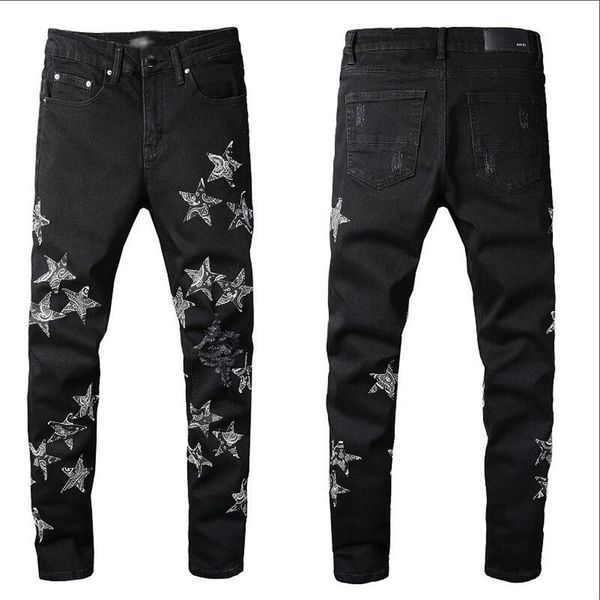 20ss mens designer jeans distressed ripped biker slim fit motorcycle denim for men s fashion jean mans pants pour homm329c, Blue
20ss mens designer jeans distressed ripped biker slim fit motorcycle denim for men s fashion jean mans pants pour homm329c, Blue