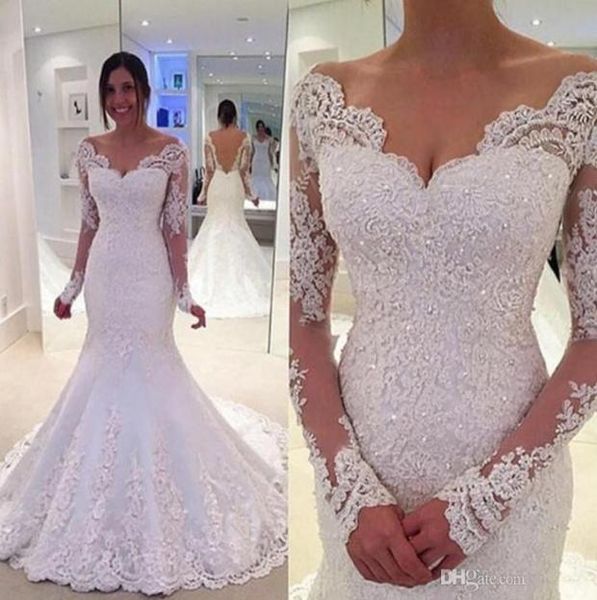 2021 new modern mermaid wedding dresses long sleeves v neck white ivory lace appliques beaded court train sheer back custom bridal5587170
2021 new modern mermaid wedding dresses long sleeves v neck white ivory lace appliques beaded court train sheer back custom bridal5587170