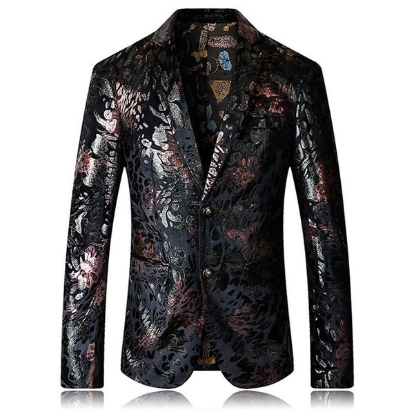 mens fashion dress blazers floral printed jackets coats slim fit male velvet casual blazer stage wear2808, White;black
mens fashion dress blazers floral printed jackets coats slim fit male velvet casual blazer stage wear2808, White;black