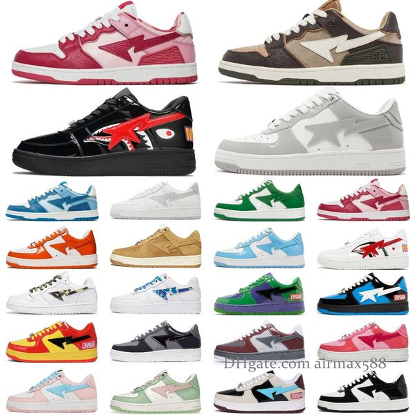 with box designer a bathing ape sk8 casual shoes low for men sneakers patent leather black white blue camouflage skateboarding plate-forme s
with box designer a bathing ape sk8 casual shoes low for men sneakers patent leather black white blue camouflage skateboarding plate-forme s