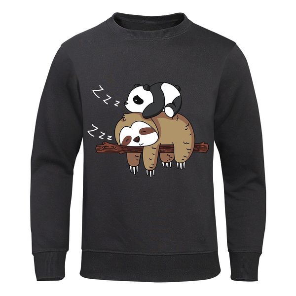 men's hoodies sweatshirts panda lying on the back of a koala mens fashion crewneck hoody autumn loose clothing casual warm fleece male, Black
men's hoodies sweatshirts panda lying on the back of a koala mens fashion crewneck hoody autumn loose clothing casual warm fleece male, Black