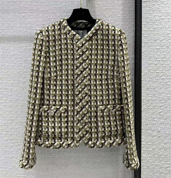 european and american women's clothing 2023 autumn new round neck, long sleeves, green pockets fashion the tweed jacket, Black
european and american women's clothing 2023 autumn new round neck, long sleeves, green pockets fashion the tweed jacket, Black
