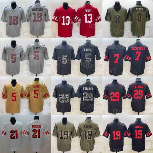 men football 13 brock purdy jerseys 19 deebo samuel 29 talanoa hufanga 5 trey lance 7 colin kaepernick 8 steve young 16 joe montana 21 deion, Black;red
men football 13 brock purdy jerseys 19 deebo samuel 29 talanoa hufanga 5 trey lance 7 colin kaepernick 8 steve young 16 joe montana 21 deion, Black;red