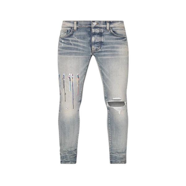 mens cool rips stretch designer jeans distressed ripped biker slim fit washed motorcycle denim men s hip hop fashion man pants 202287e, Blue
mens cool rips stretch designer jeans distressed ripped biker slim fit washed motorcycle denim men s hip hop fashion man pants 202287e, Blue