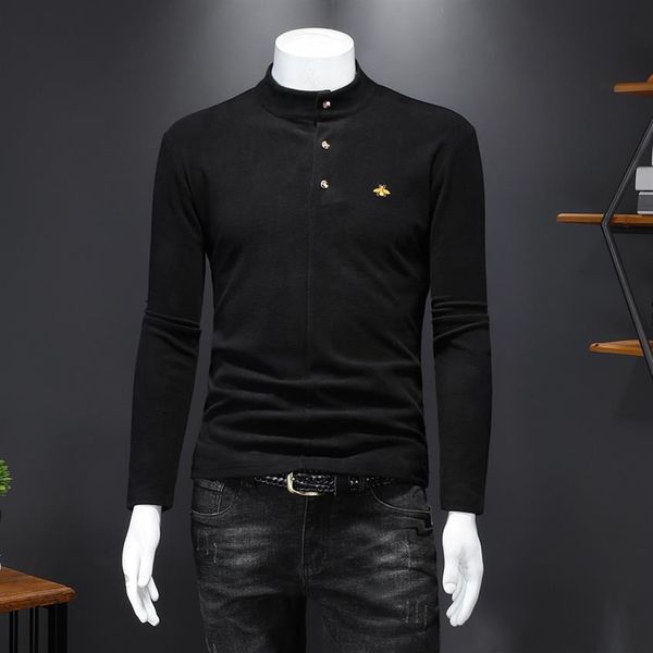 warm men's bee embroidery long-sleeved t-shirts autumn and winter slim-fit buttons thin sections plus velvet and thicken277k, White;black
warm men's bee embroidery long-sleeved t-shirts autumn and winter slim-fit buttons thin sections plus velvet and thicken277k, White;black