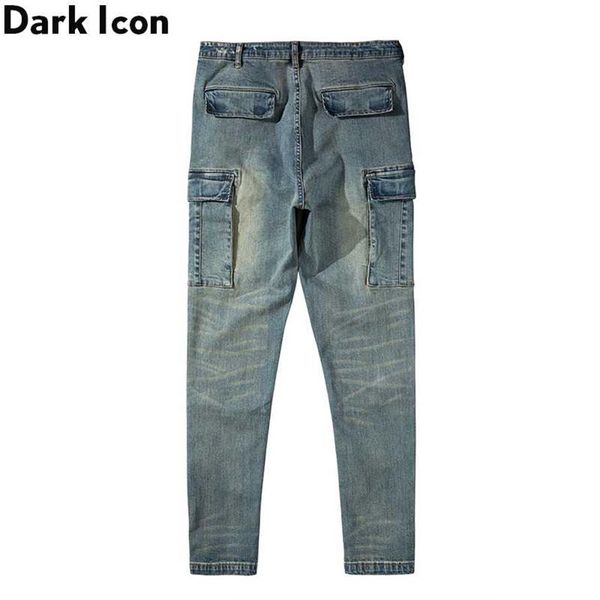 men's jeans dark washing vintage skinny men side pockets high street spandex denim pants305p, Blue
men's jeans dark washing vintage skinny men side pockets high street spandex denim pants305p, Blue