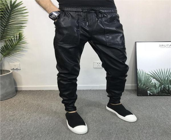 men039s pants streetwear hip hop men skinny faux leather plus size biker harem trousers joggers black9400354, Black
men039s pants streetwear hip hop men skinny faux leather plus size biker harem trousers joggers black9400354, Black