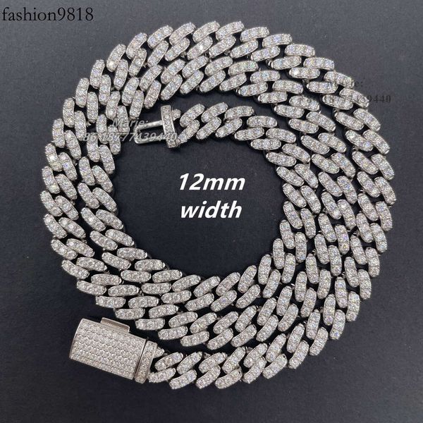 hip hop necklace 12mm width fashion style s with vvs moissanite iced out diamond cuban link chain moissanite, Silver
hip hop necklace 12mm width fashion style s with vvs moissanite iced out diamond cuban link chain moissanite, Silver