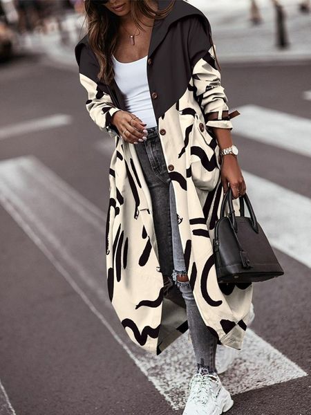 women's trench coats allmatch coat women korean fashion 2023 fall single breasted pocket design belted hem casualelegant oversize jacke, Tan;black 
women's trench coats allmatch coat women korean fashion 2023 fall single breasted pocket design belted hem casualelegant oversize jacke, Tan;black