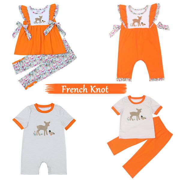 clothing sets fall shorts sleeve round neck romper deer french knot jumpsuit stripes girls clothing suit ruffle shorts outfits clothes set 2, White
clothing sets fall shorts sleeve round neck romper deer french knot jumpsuit stripes girls clothing suit ruffle shorts outfits clothes set 2, White