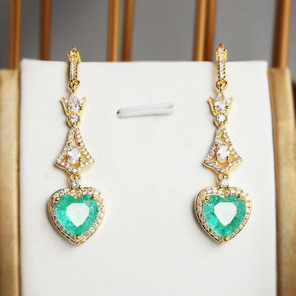 creative 18k gold paraiba sapphire heart shape oval full diamond long stud earrings for women geometric valentine gift jewelry, Silver
creative 18k gold paraiba sapphire heart shape oval full diamond long stud earrings for women geometric valentine gift jewelry, Silver