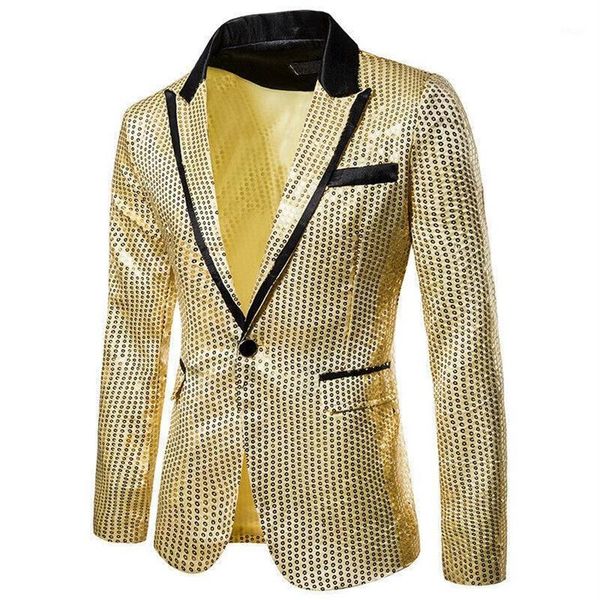 men shiny gold sequin glitter embellished blazer jacket nightclub blazer wedding party suit jacket stage singers clothes1299j, White;black
men shiny gold sequin glitter embellished blazer jacket nightclub blazer wedding party suit jacket stage singers clothes1299j, White;black