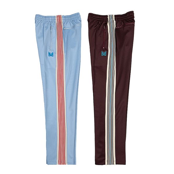 men's pants version needles track embroidery butterfly knitted stripe men women 230811, Black
men's pants version needles track embroidery butterfly knitted stripe men women 230811, Black
