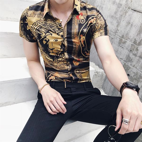 summer personality striped shortsleeved shirt tide male nightclub hair stylist youth wild business casual flower shirt260d, White;black
summer personality striped shortsleeved shirt tide male nightclub hair stylist youth wild business casual flower shirt260d, White;black