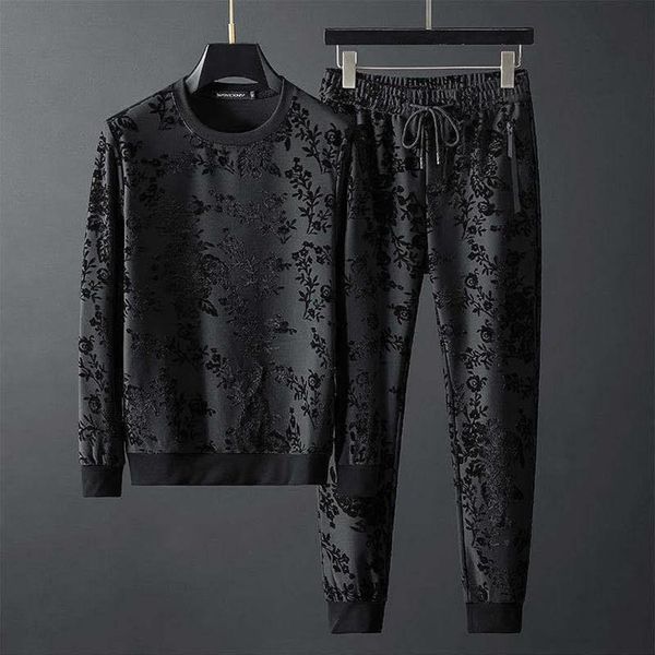 two-piece men's tracksuits round neck long sleeve sweater trousers autumn european personalized simple jacquard tide254l, Gray
two-piece men's tracksuits round neck long sleeve sweater trousers autumn european personalized simple jacquard tide254l, Gray