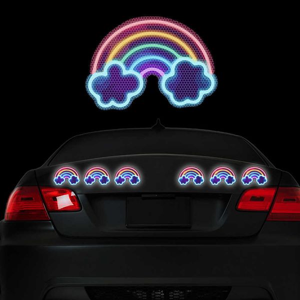 6pcs rainbow highly reflective stickers for car window bumper night satety driving reflector warning sign decals decorations r230812
6pcs rainbow highly reflective stickers for car window bumper night satety driving reflector warning sign decals decorations r230812