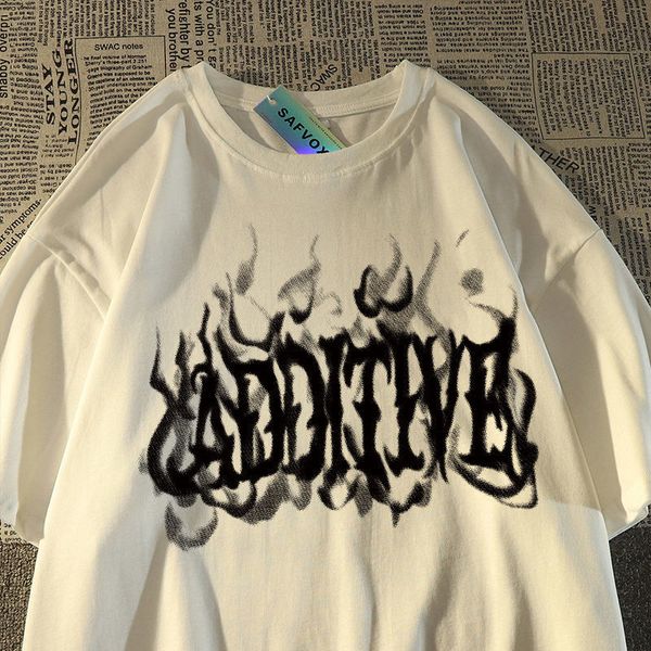 men's tshirts american summer vintage letter printing graphic tshirt for men and women fashion loose design couple casual short sleeve, White;black
men's tshirts american summer vintage letter printing graphic tshirt for men and women fashion loose design couple casual short sleeve, White;black