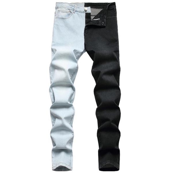 men's jeans european american style for men fashion stitching two-color trend stretch locomotive folds streetwear male denim 294q, Blue
men's jeans european american style for men fashion stitching two-color trend stretch locomotive folds streetwear male denim 294q, Blue