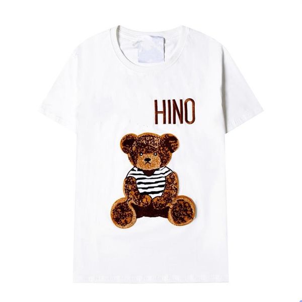 men's t-shirt fashion pure cotton round neck european and american fashion letter embroidery brown bear summer casual ladies 247i, White;black
men's t-shirt fashion pure cotton round neck european and american fashion letter embroidery brown bear summer casual ladies 247i, White;black