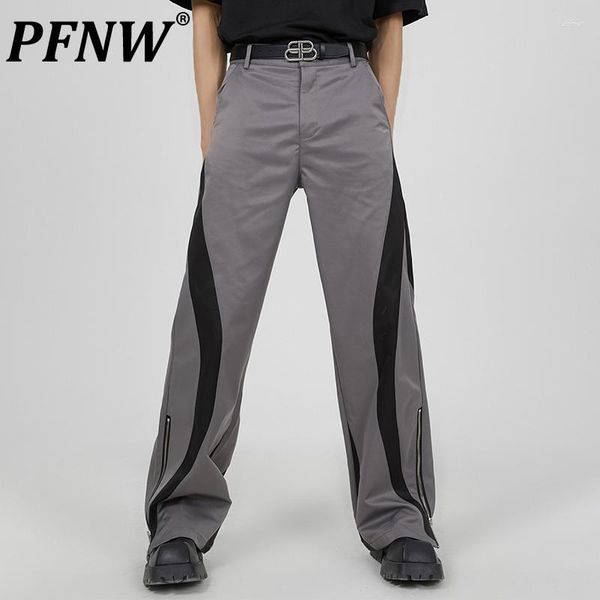 men's suits pfnw spring summer tide contrast side zippers suit pants fashion cool motorcycle straight baggy techwear trousers 12a9555, White;black
men's suits pfnw spring summer tide contrast side zippers suit pants fashion cool motorcycle straight baggy techwear trousers 12a9555, White;black
