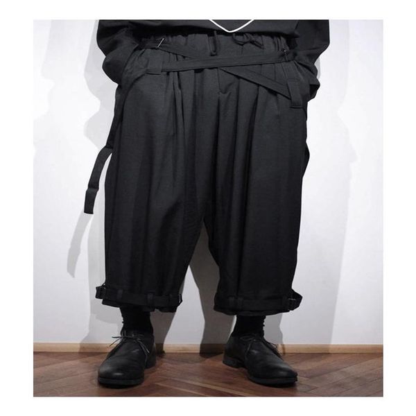 men's pants nine-point trousers with straps adjustable yamamoto wind yohji autumn and winter black ribbon feet194w
men's pants nine-point trousers with straps adjustable yamamoto wind yohji autumn and winter black ribbon feet194w
