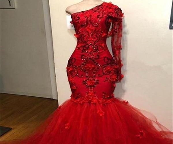 2020 new red one shoulder long illusion sleeve mermaid evening dresses crystal beaded 3d floral appliqued tulle party dresses1655132, Black;red
2020 new red one shoulder long illusion sleeve mermaid evening dresses crystal beaded 3d floral appliqued tulle party dresses1655132, Black;red