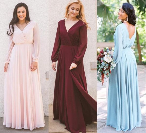 autumn wedding long sleeve chiffon bridesmaid dresses v neck long custom made maid of honor dress party wear plus size bm02388938864, White;pink
autumn wedding long sleeve chiffon bridesmaid dresses v neck long custom made maid of honor dress party wear plus size bm02388938864, White;pink