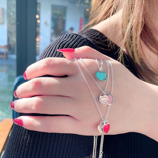 pendant neckalce designer luixury heart gold chain love necklaces for women stainless steel jewelry accessories zircon green pink women jewe, Silver
pendant neckalce designer luixury heart gold chain love necklaces for women stainless steel jewelry accessories zircon green pink women jewe, Silver