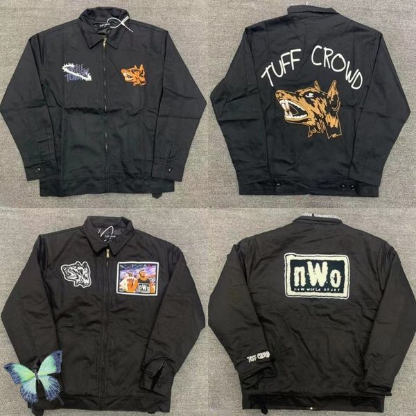 men's jackets tuff crowd jacket wolf dog head heavy industry embroidered zipper 230811, Black;brown
men's jackets tuff crowd jacket wolf dog head heavy industry embroidered zipper 230811, Black;brown